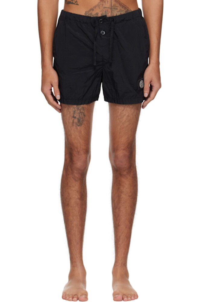 Черные нейлоновые металлические шорты для плавания ECONYL Stone Island
Черные нейлоновые металлические шорты для плавания ECONYL Stone Island