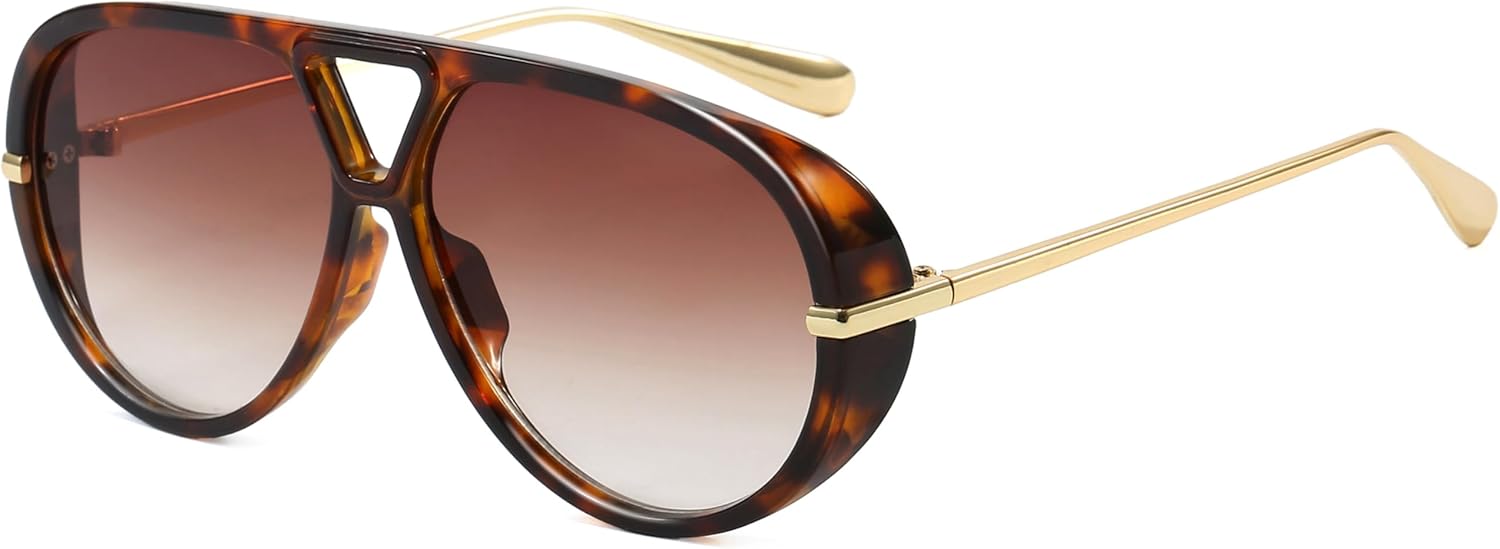 Модные солнцезащитные очки-авиаторы большого размера для женщин и мужчин, ретро-очки в форме большого круглого щита, винтажные солнцезащитные очки SevenColor, A2 Tortoise/Brown Gradient
Модные солнцезащитные очки-авиаторы большого размера для женщин и мужчин, ретро-очки в форме большого круглого щита, винтажные солнцезащитные очки SevenColor, A2 Tortoise/Brown Gradient