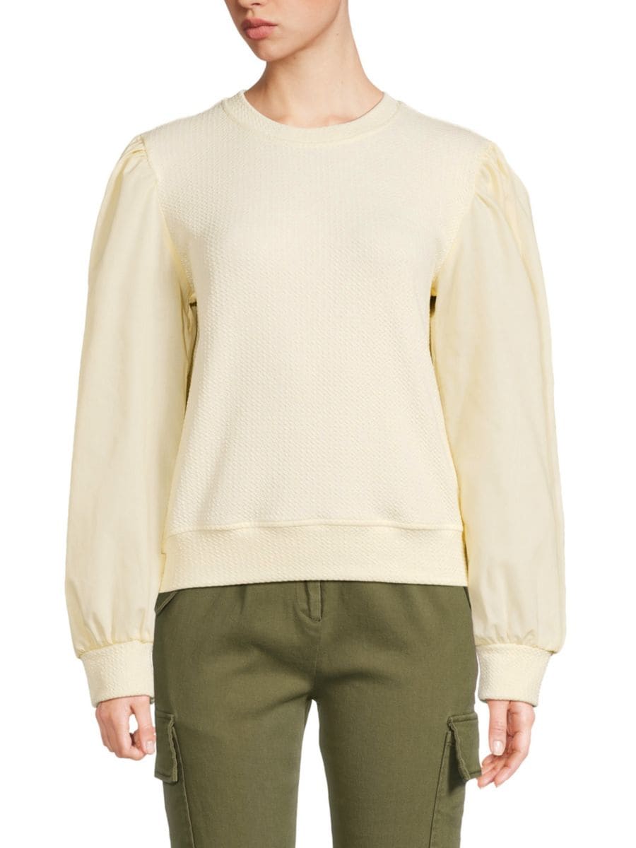 Толстовка с текстурированными рукавами-буфами Lea & Viola, кремовый
Толстовка с текстурированными рукавами-буфами Lea & Viola, кремовый