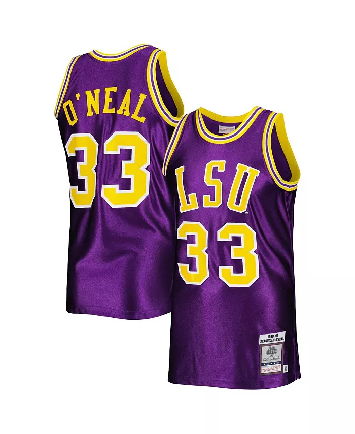 Мужская аутентичная футболка Shaquille O'Neal в фиолетовом цвете LSU Tigers Mitchell & Ness
Мужская аутентичная футболка Shaquille O'Neal в фиолетовом цвете LSU Tigers Mitchell & Ness
