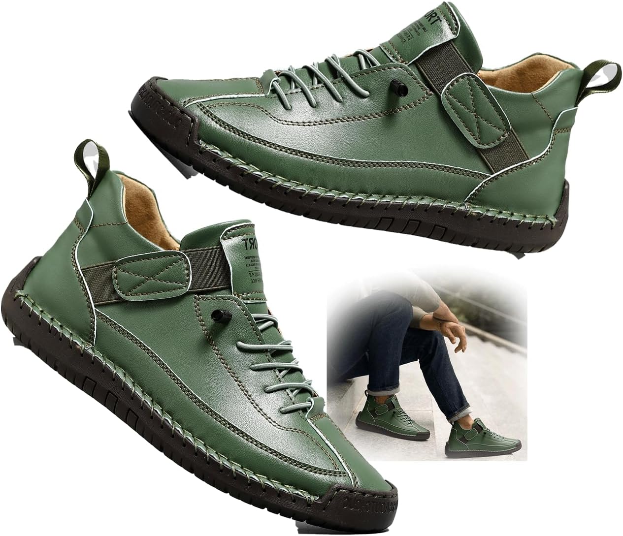 Мужские лоферы без застежек для прогулок, дышащие и износостойкие для активного отдыха весной и осенью Generic, зеленый
Мужские лоферы без застежек для прогулок, дышащие и износостойкие для активного отдыха весной и осенью Generic, зеленый