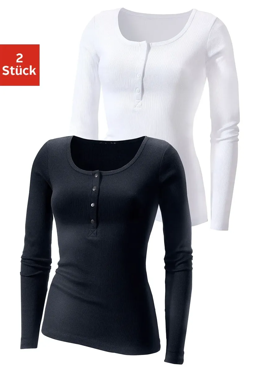 Рубашка H.I.S с длинными рукавами и планкой на пуговицах спереди из модной ребристой ткани, черно-белый
Рубашка H.I.S с длинными рукавами и планкой на пуговицах спереди из модной ребристой ткани, черно-белый