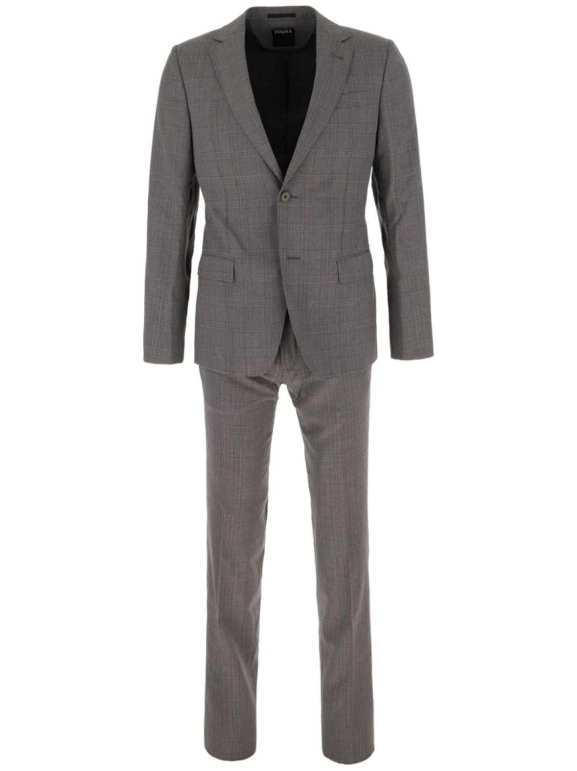 Однобортный шерстяной костюм Zegna, серый
Однобортный шерстяной костюм Zegna, серый