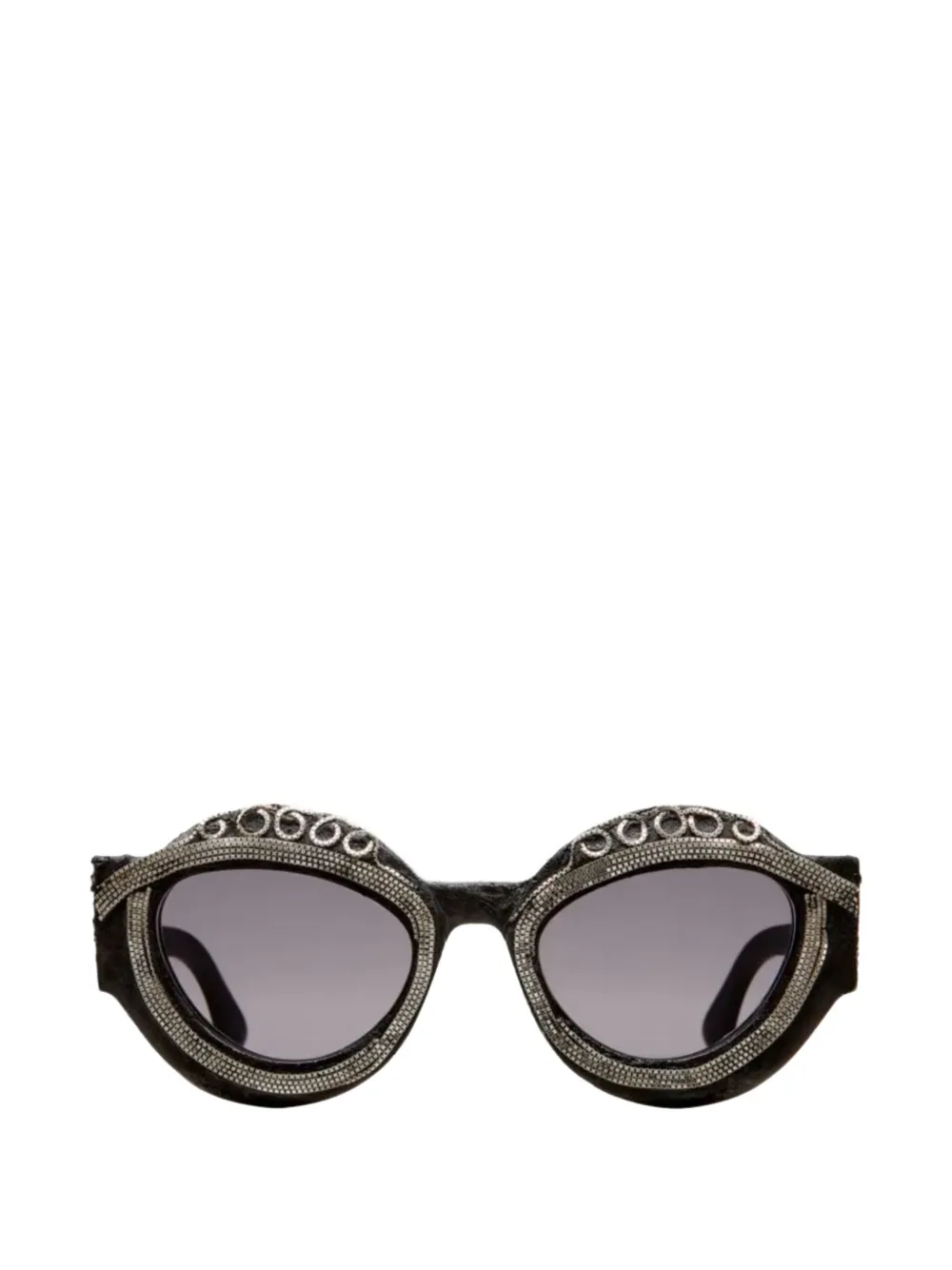 Украшенные солнцезащитные очки с геометрической оправой Kuboraum, черный
Украшенные солнцезащитные очки с геометрической оправой Kuboraum, черный