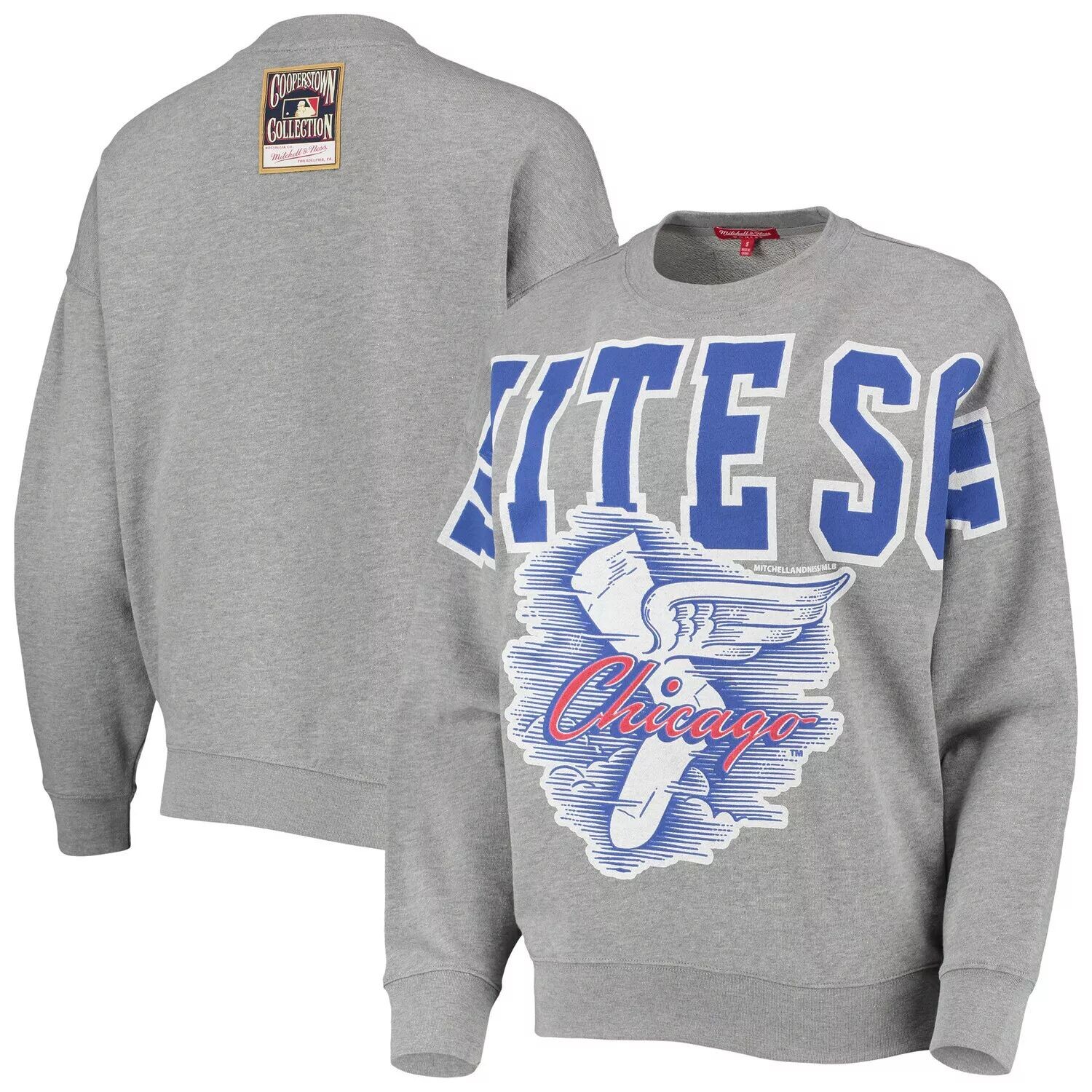 Женский легкий пуловер с логотипом Mitchell & Ness Heathered Grey Chicago White Sox Cooperstown Collection, легкий пуловер
Женский легкий пуловер с логотипом Mitchell & Ness Heathered Grey Chicago White Sox Cooperstown Collection, легкий пуловер