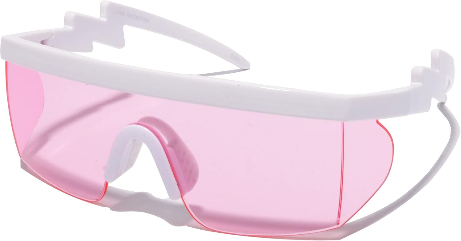 Солнцезащитные очки ShadyVEU полуободковые, неоновые, радужные, с зеркальными линзами и защитой от УФ-излучения, в стиле ретро 80-х, с изогнутыми дужками в виде зигзага, Clear Pink Lens / White Nose Pad / White Frame
Солнцезащитные очки ShadyVEU полуободковые, неоновые, радужные, с зеркальными линзами и защитой от УФ-излучения, в стиле ретро 80-х, с изогнутыми дужками в виде зигзага, Clear Pink Lens / White Nose Pad / White Frame