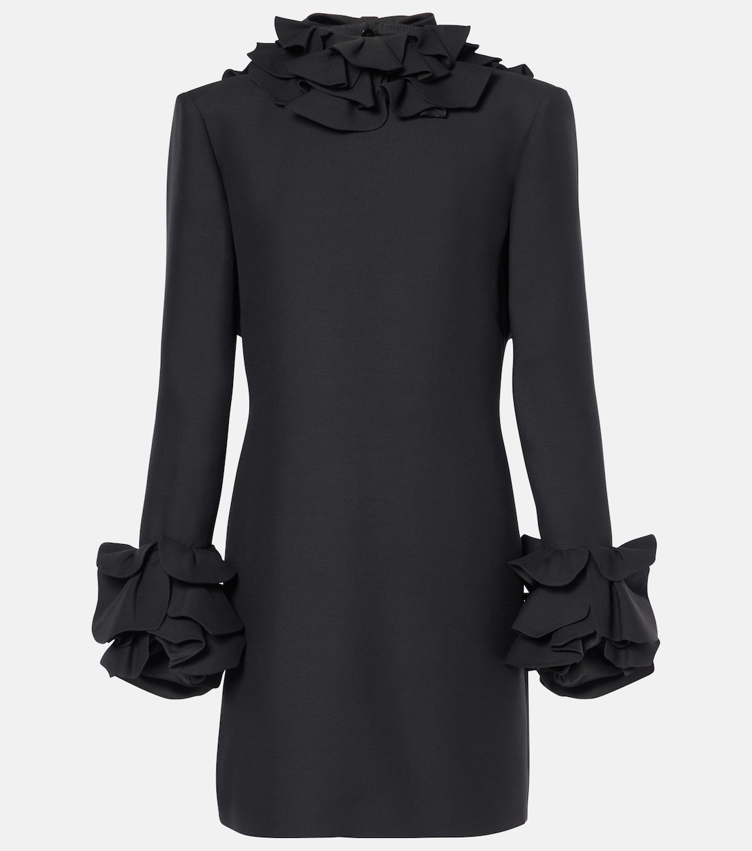 Мини-платье с оборками Crepe Couture Valentino, Nero
Мини-платье с оборками Crepe Couture Valentino, Nero