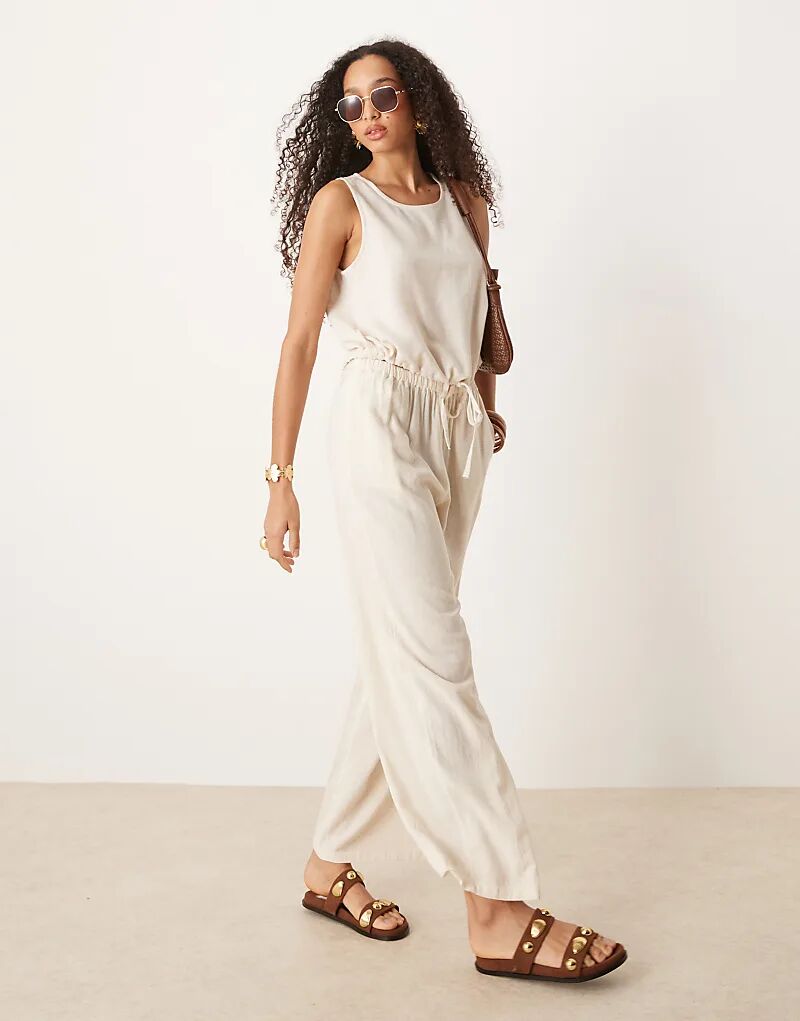 Брюки из смеси льна River Island кремового цвета — часть комплекта
Брюки из смеси льна River Island кремового цвета — часть комплекта