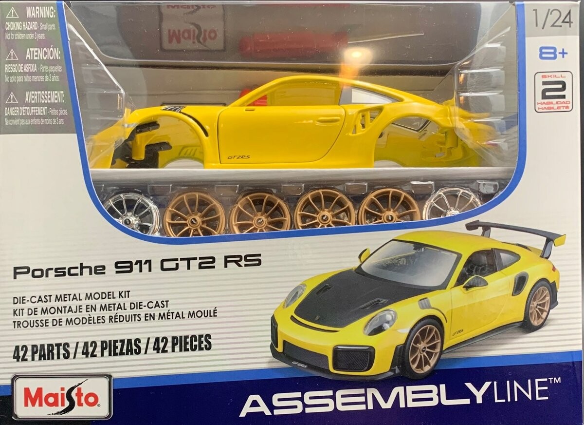 Автомобиль Porsche 911 GT2 RS 1/24 в сборке Maisto
Автомобиль Porsche 911 GT2 RS 1/24 в сборке Maisto