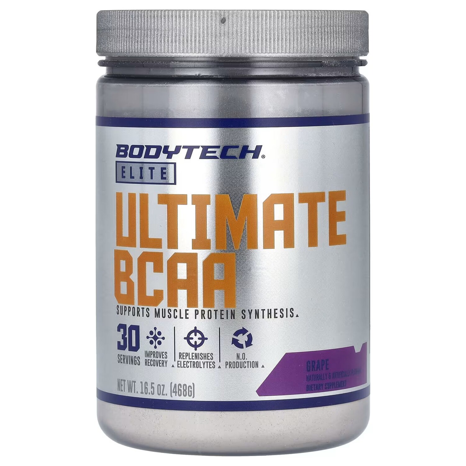 Elite, Ultimate BCAA, виноград, 16,5 унций (468 г) Bodytech
Elite, Ultimate BCAA, виноград, 16,5 унций (468 г) Bodytech