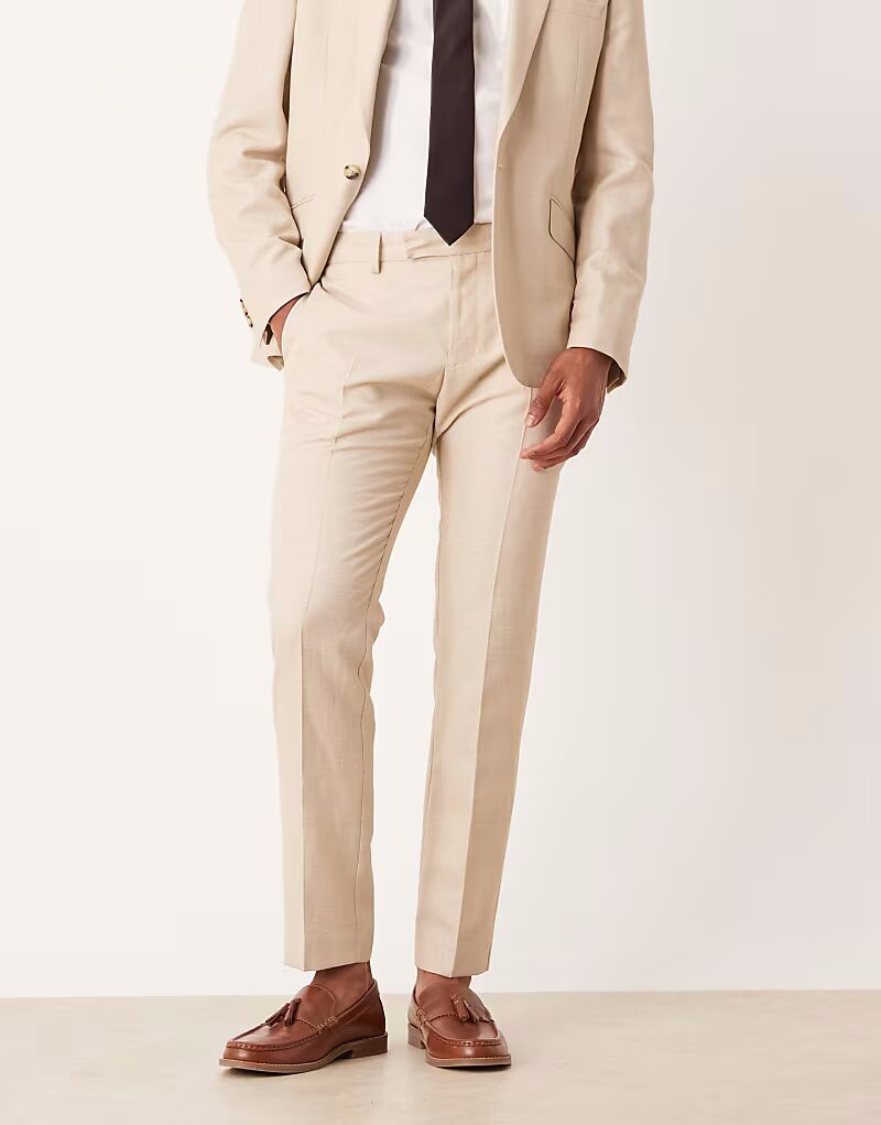 Узкие брюки с микротекстурой камня Asos Design, серо-бежевый
Узкие брюки с микротекстурой камня Asos Design, серо-бежевый