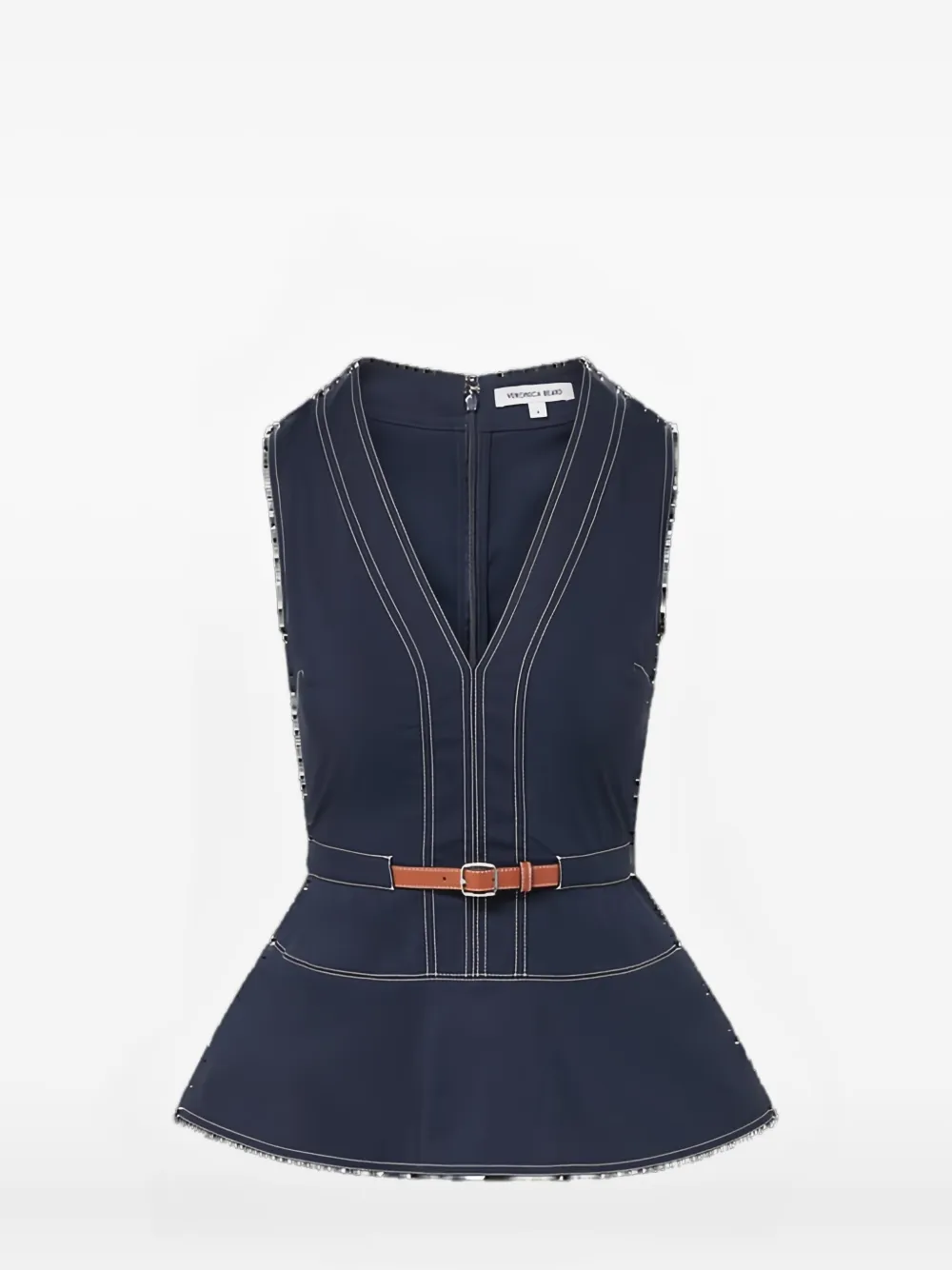 Топ с поясом и V-образным вырезом Veronica Beard, синий
Топ с поясом и V-образным вырезом Veronica Beard, синий