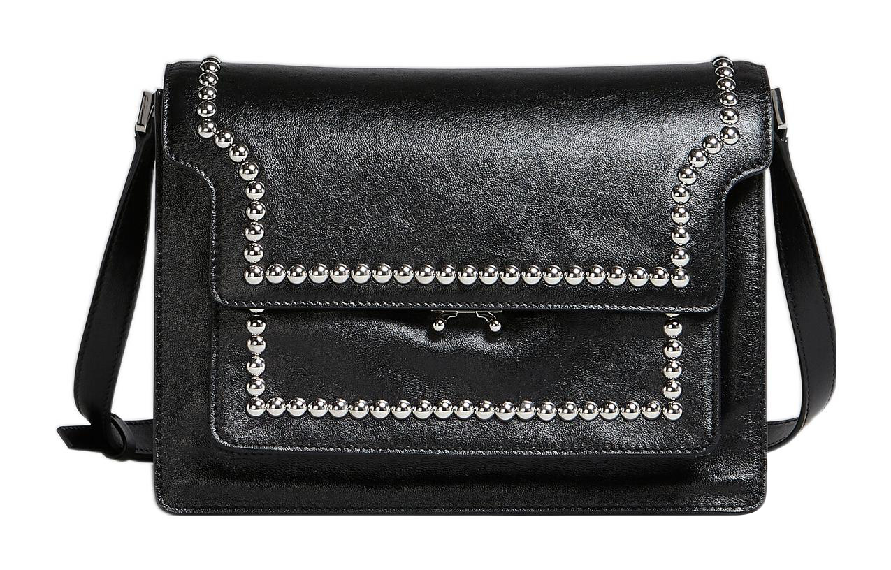 MARNI Сумка через плечо из телячьей кожи Trunk мужская черная
MARNI Сумка через плечо из телячьей кожи Trunk мужская черная