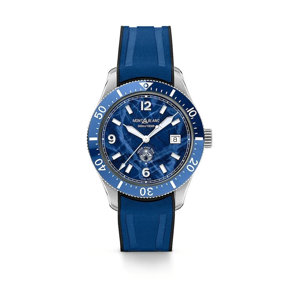 Мужские часы 1858 Iced Sea Automatic Date 41 мм сменный синий каучуковый ремешок Montblanc
Мужские часы 1858 Iced Sea Automatic Date 41 мм сменный синий каучуковый ремешок Montblanc