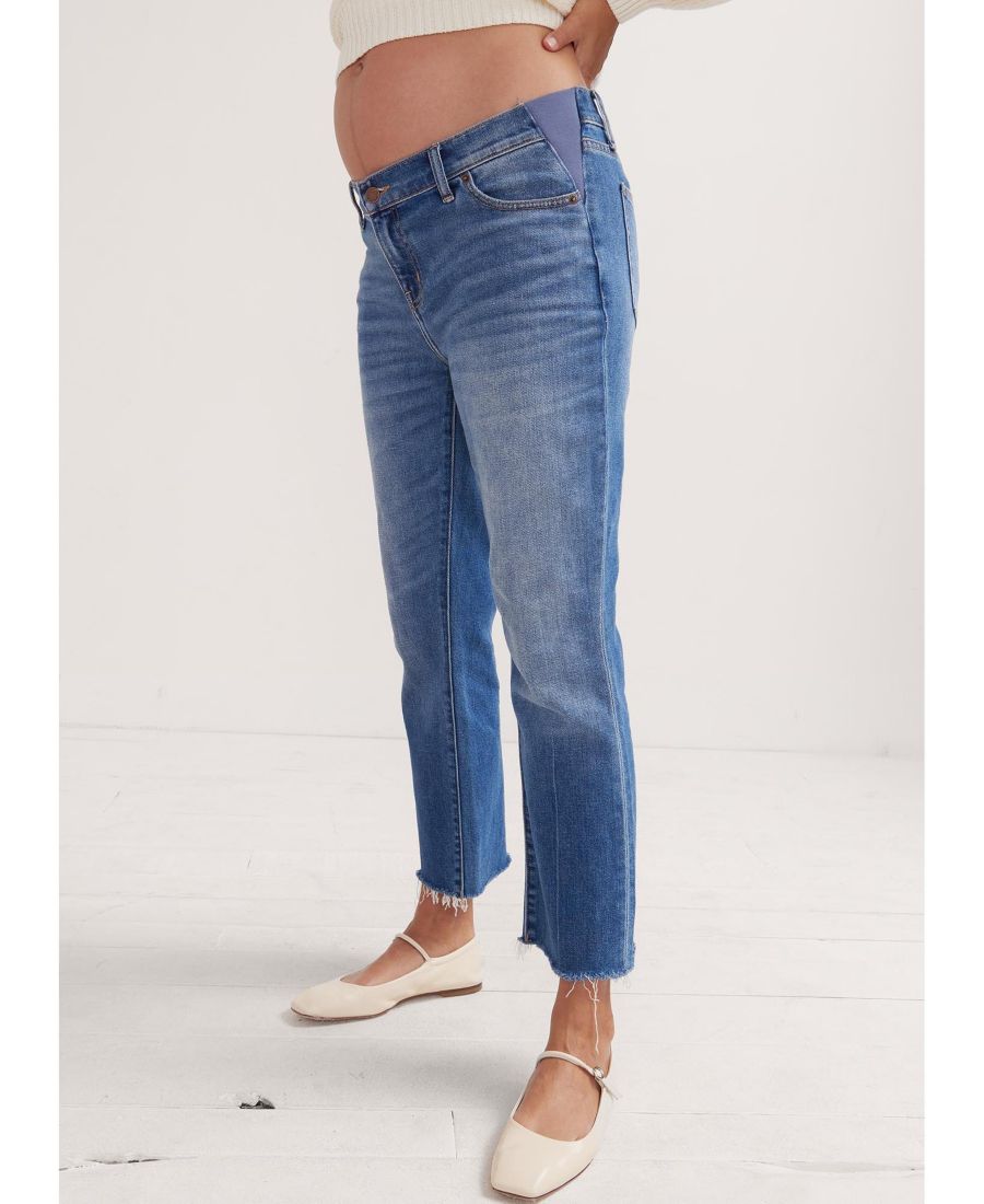 Джинсы для беременных Under the Bump Crop HATCH Collection, Indigo
Джинсы для беременных Under the Bump Crop HATCH Collection, Indigo