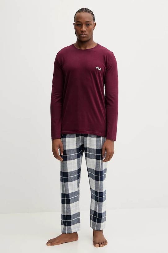 Хлопковая пижама Fila, бордовый
Хлопковая пижама Fila, бордовый
