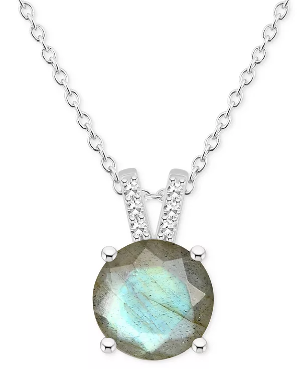 Ожерелье с подвеской 18 дюймов из стерлингового серебра (также из оникса) с лабрадоритом и бриллиантами Macy'S, labradorite
Ожерелье с подвеской 18 дюймов из стерлингового серебра (также из оникса) с лабрадоритом и бриллиантами Macy'S, labradorite