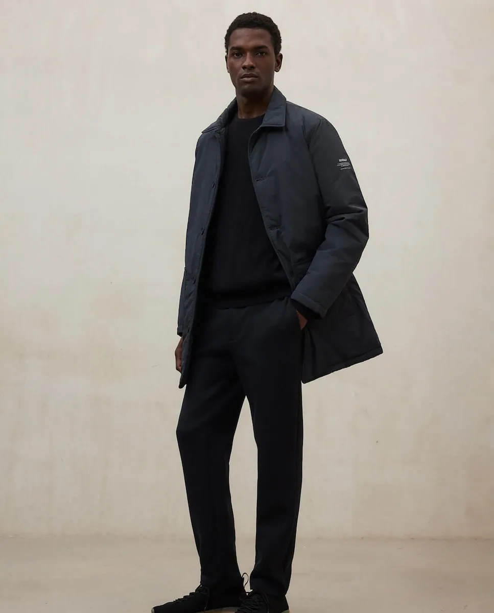 Мужское пальто с отложным воротником и застежкой на пуговицы Ecoalf, темно-серый
Мужское пальто с отложным воротником и застежкой на пуговицы Ecoalf, темно-серый