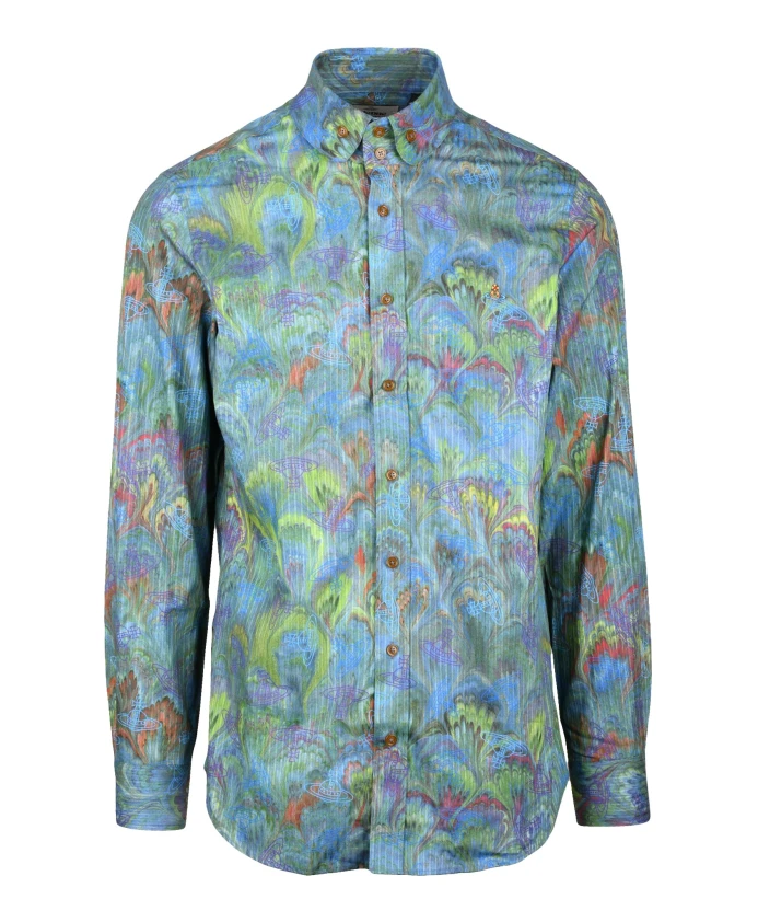 Хлопковая рубашка с планкой на пуговицах Vivienne Westwood, мультиколор
Хлопковая рубашка с планкой на пуговицах Vivienne Westwood, мультиколор