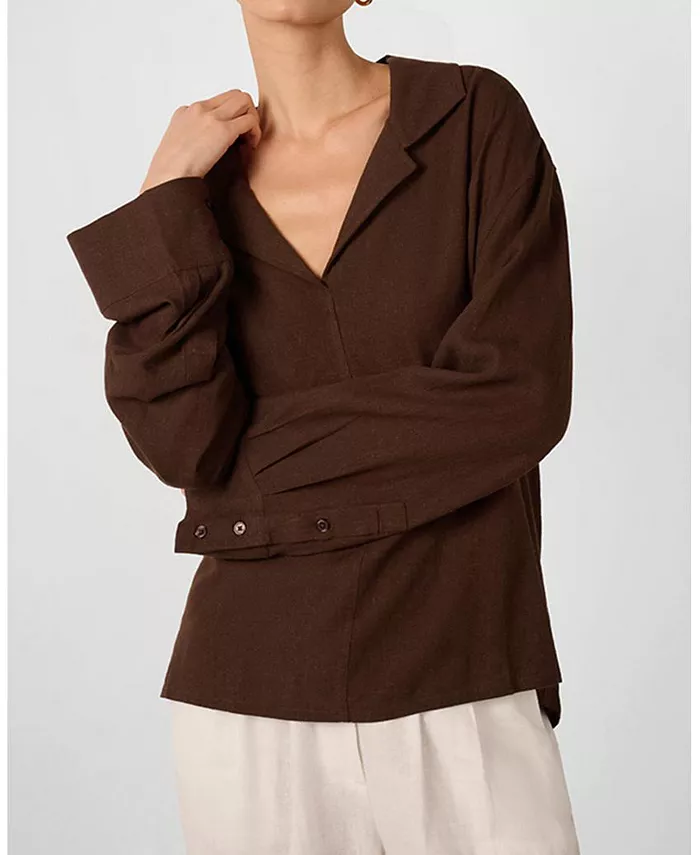 Женский льняной кафтан WeWoreWhat, коричневый
Женский льняной кафтан WeWoreWhat, коричневый