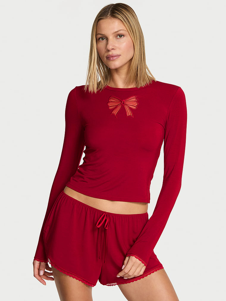 Футболка с длинным рукавом и шорты из модала с мягким бантом Victoria'S Secret, red lacquer, Красный, Футболка с длинным рукавом и шорты из модала с мягким бантом Victoria'S Secret, red lacquer
Футболка с длинным рукавом и шорты из модала с мягким бантом Victoria'S Secret, red lacquer, Красный, Футболка с длинным рукавом и шорты из модала с мягким бантом Victoria'S Secret, red lacquer