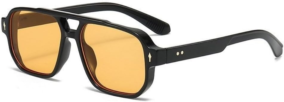 Солнцезащитные очки в стиле ретро с двойной перемычкой, квадратной формы, для женщин и мужчин, модные, роскошные, с заклепками, трендовые солнцезащитные очки GHVWYX, Black Orange
Солнцезащитные очки в стиле ретро с двойной перемычкой, квадратной формы, для женщин и мужчин, модные, роскошные, с заклепками, трендовые солнцезащитные очки GHVWYX, Black Orange