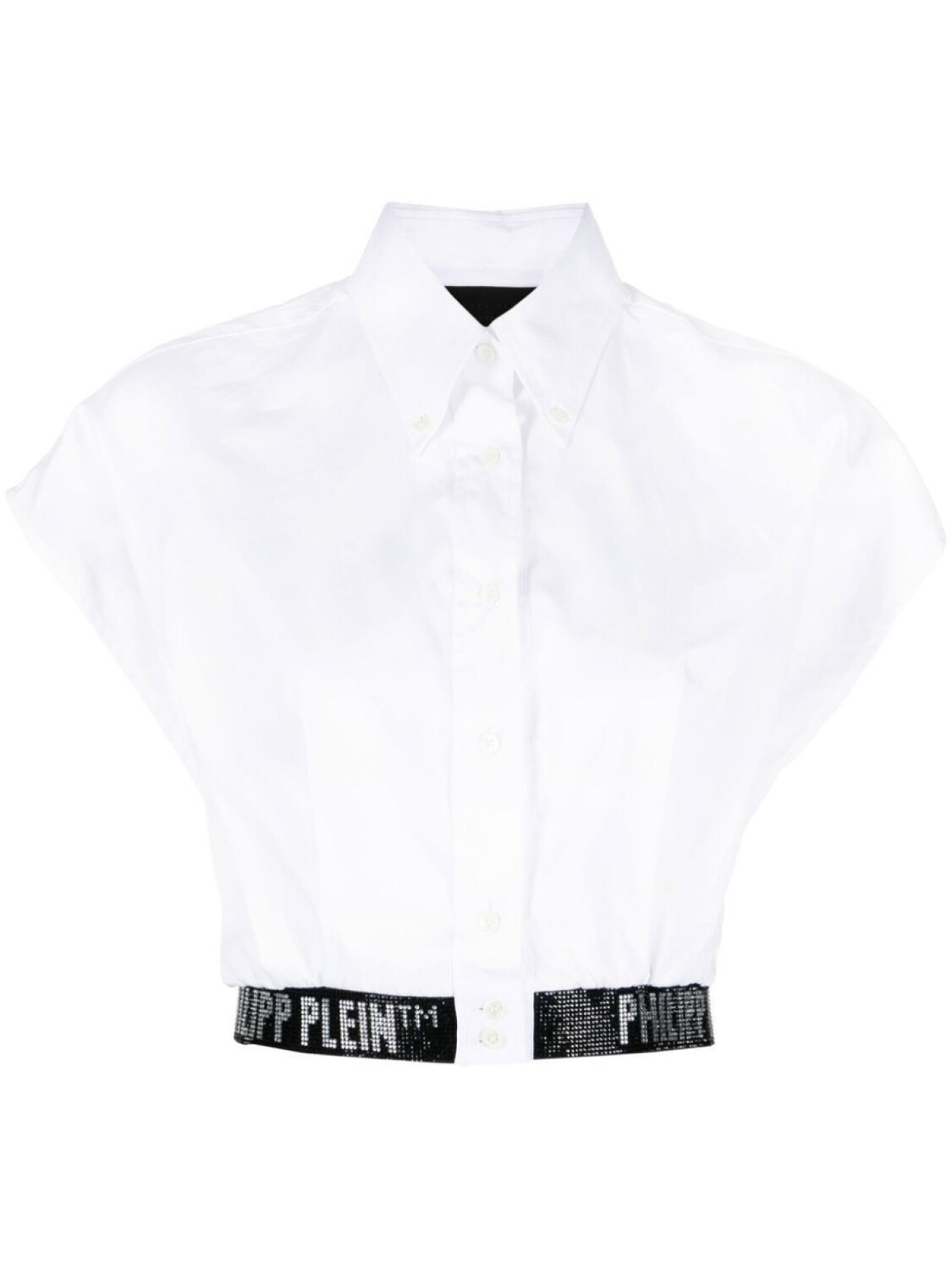 Philipp Plein укороченная рубашка с логотипом, белый
Philipp Plein укороченная рубашка с логотипом, белый
