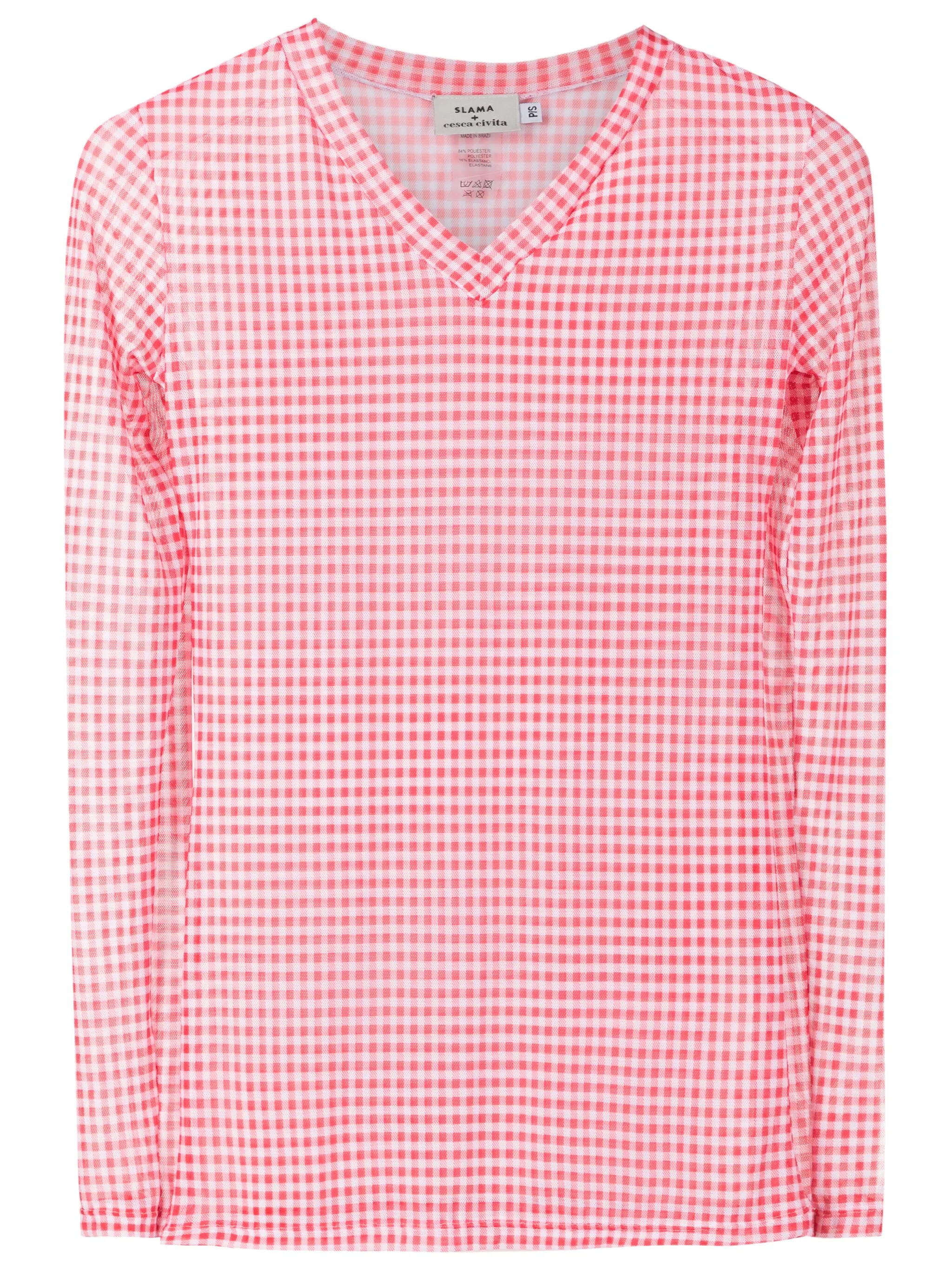 Топ в клетку гингем Amir Slama, красный
Топ в клетку гингем Amir Slama, красный