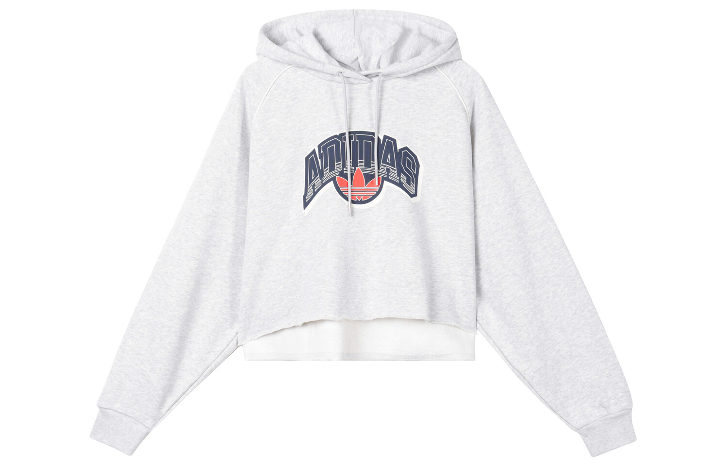 Укороченная толстовка с капюшоном женская светло-серая Adidas Originals
Укороченная толстовка с капюшоном женская светло-серая Adidas Originals