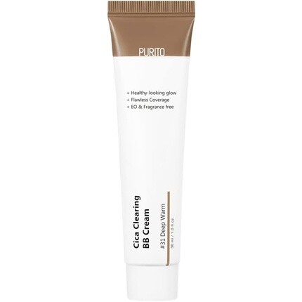 Cica Clearing Bb Cream #31 Deep Warm, 1 жидкая унция / 30 мл веганская тональная основа, Purito
Cica Clearing Bb Cream #31 Deep Warm, 1 жидкая унция / 30 мл веганская тональная основа, Purito