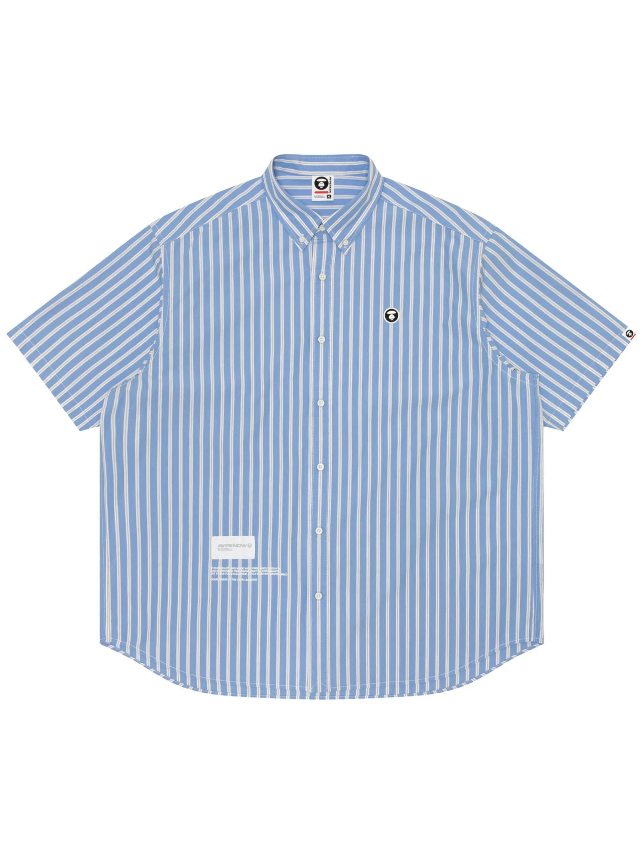 Рубашка в полоску Aape By A Bathing Ape, синий
Рубашка в полоску Aape By A Bathing Ape, синий