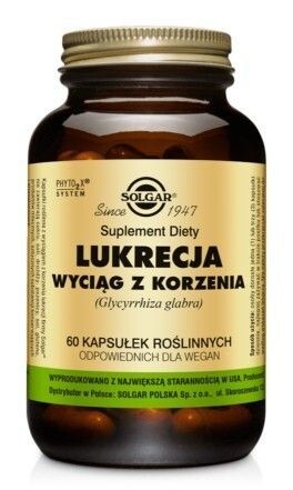 Препарат, поддерживающий пищеварение Solgar Lukrecja Wyciąg z Korzenia, 60 шт
Препарат, поддерживающий пищеварение Solgar Lukrecja Wyciąg z Korzenia, 60 шт