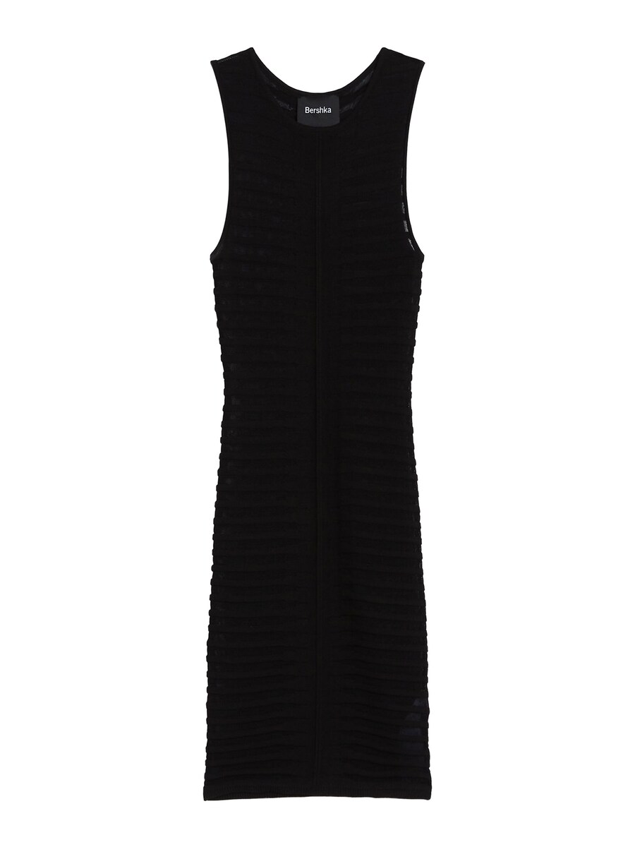 Вязаное платье Bershka, черный
Вязаное платье Bershka, черный