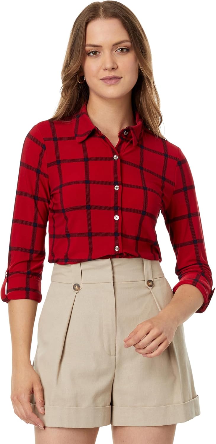 Женская трикотажная клетчатая кофта Tommy Hilfiger с длинным рукавом и рулоном, Chili Multi
Женская трикотажная клетчатая кофта Tommy Hilfiger с длинным рукавом и рулоном, Chili Multi