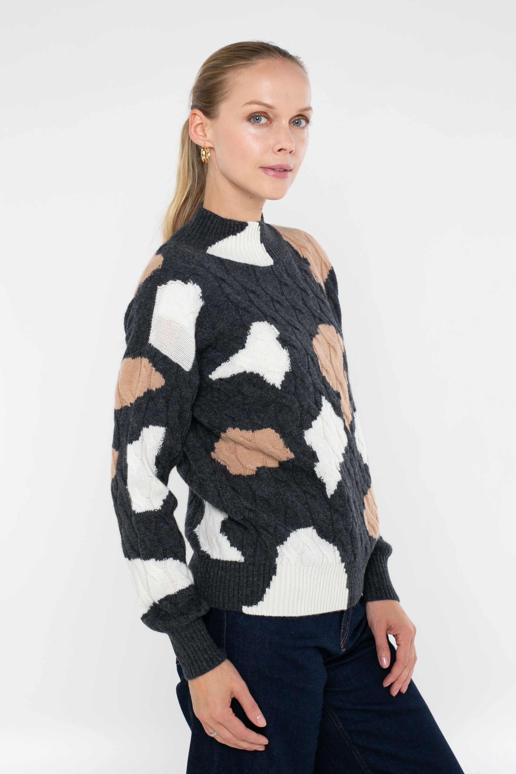 Свитер с длинными рукавами и узором из смеси кашемира InCashmere, charcoal combo
Свитер с длинными рукавами и узором из смеси кашемира InCashmere, charcoal combo