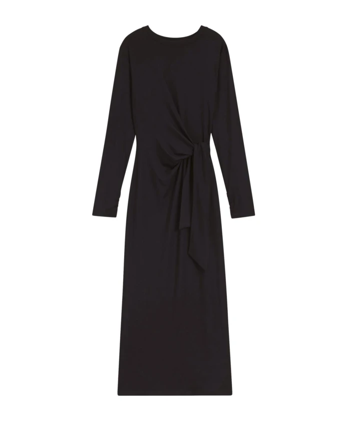 Трикотажное платье Erlot с узлом на талии Hugo, черный
Трикотажное платье Erlot с узлом на талии Hugo, черный