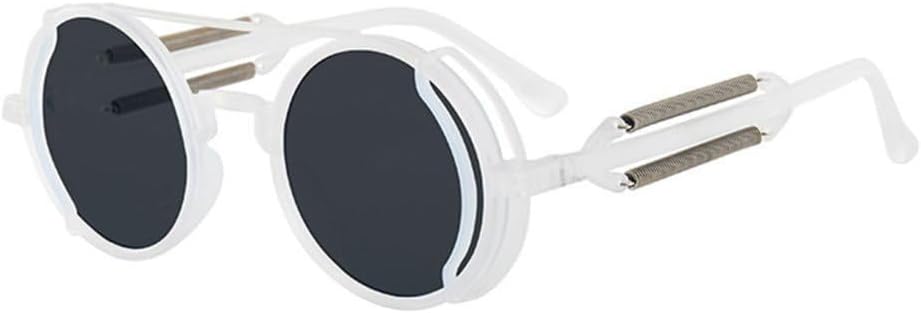 Солнцезащитные очки в стиле стимпанк с двойными пружинными дужками, круглые, с защитой от УФ-излучения UV400, мужские, модные солнцезащитные очки в стиле панк TYUVIVO, White-black Gray
Солнцезащитные очки в стиле стимпанк с двойными пружинными дужками, круглые, с защитой от УФ-излучения UV400, мужские, модные солнцезащитные очки в стиле панк TYUVIVO, White-black Gray