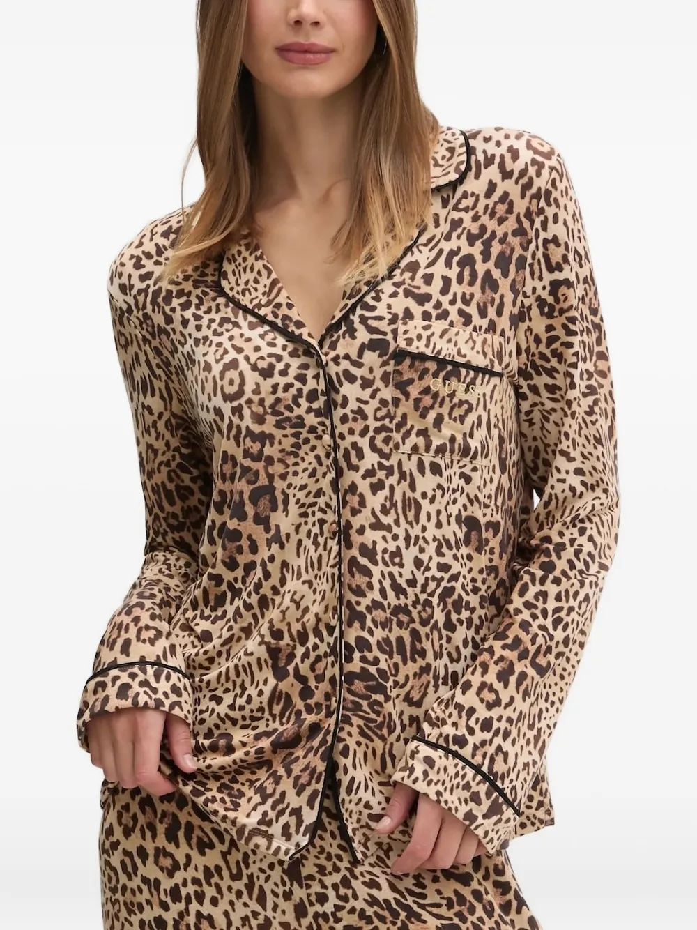 Пижамный комплект с леопардовым принтом GUESS USA, нейтральный
Пижамный комплект с леопардовым принтом GUESS USA, нейтральный