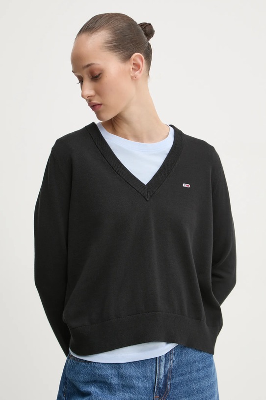 Хлопковый свитер Tommy Jeans, черный
Хлопковый свитер Tommy Jeans, черный