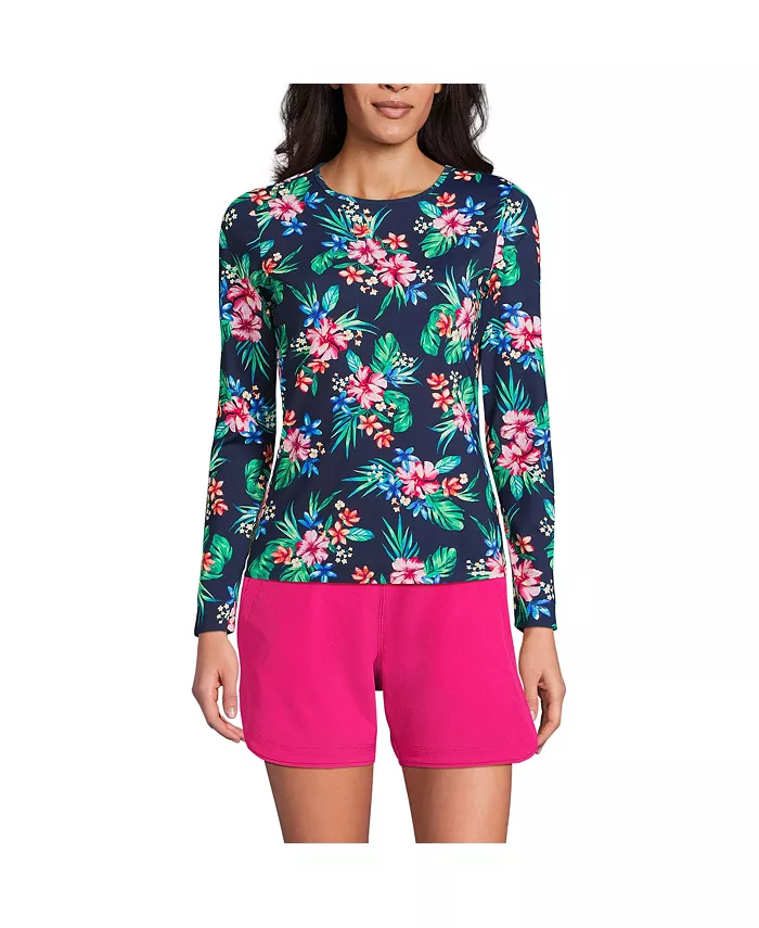 Женская расслабленная рубашка-рашгард с длинным рукавом и принтом SunShade UPF 50 Lands' End, синий
Женская расслабленная рубашка-рашгард с длинным рукавом и принтом SunShade UPF 50 Lands' End, синий