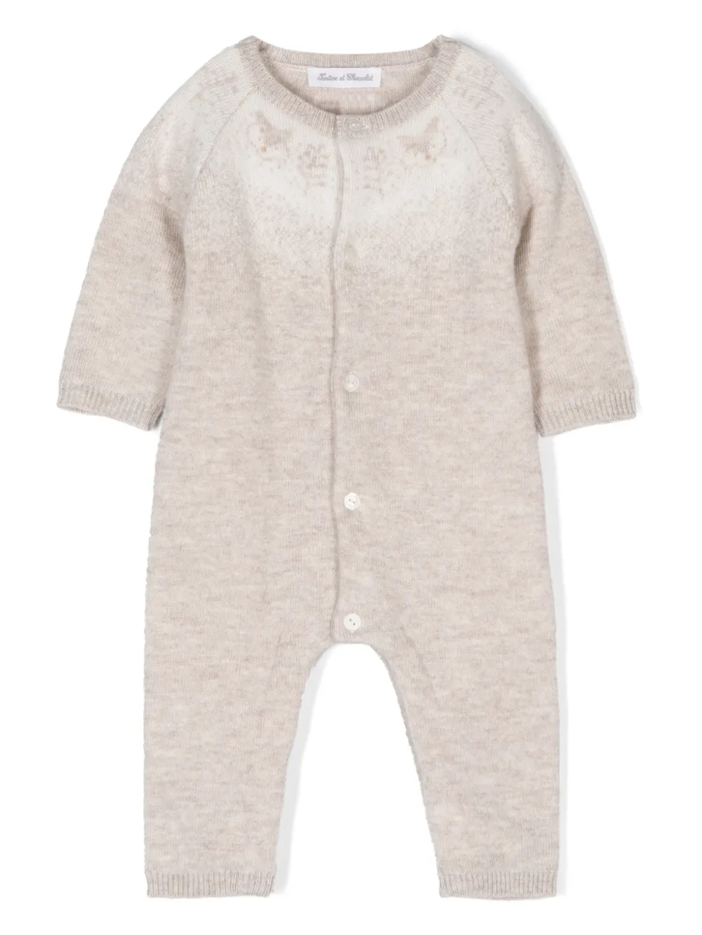 Ромпер вязки интарсия с узором Tartine Et Chocolat, нейтральный
Ромпер вязки интарсия с узором Tartine Et Chocolat, нейтральный