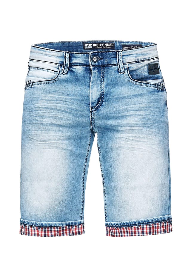 Джинсовые шорты Данстер с клетчатым отворотом Rusty Neal, синий
Джинсовые шорты Данстер с клетчатым отворотом Rusty Neal, синий