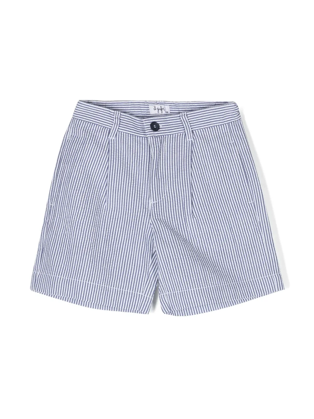 Шорты из сирсакера Il Gufo, синий 
Шорты из сирсакера Il Gufo, синий