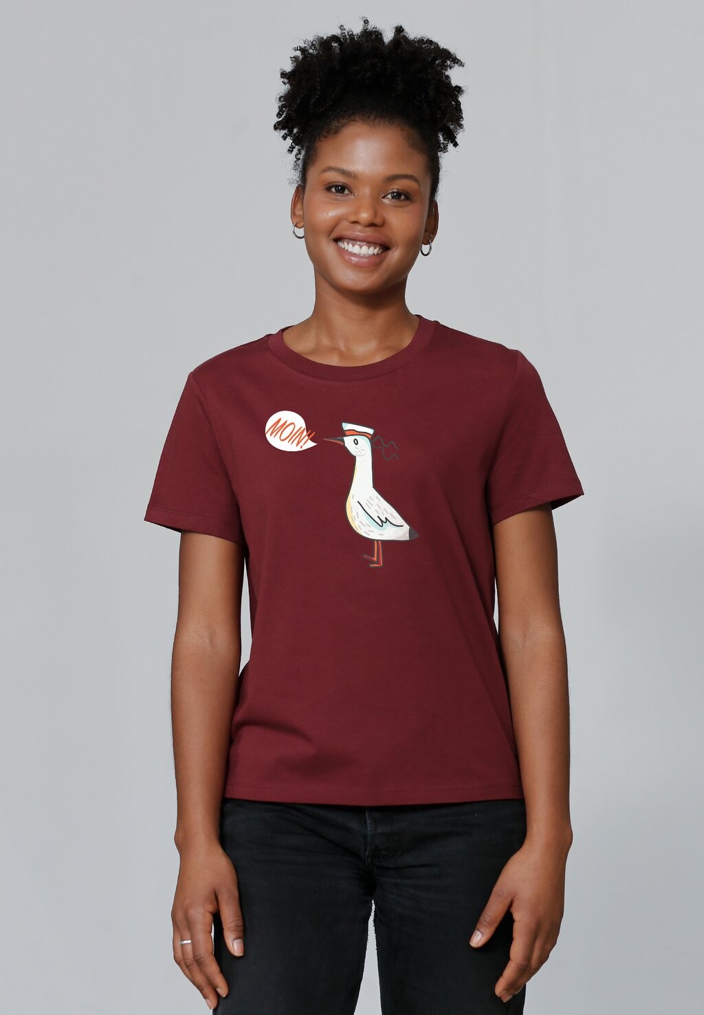 Футболка с принтом MOIN SEAGULL watapparel, темно-красный 
Футболка с принтом MOIN SEAGULL watapparel, темно-красный