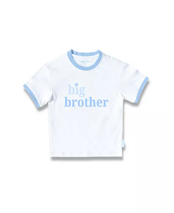 Детская футболка с круглым вырезом для старшего брата Bits & Bows, синий
Детская футболка с круглым вырезом для старшего брата Bits & Bows, синий