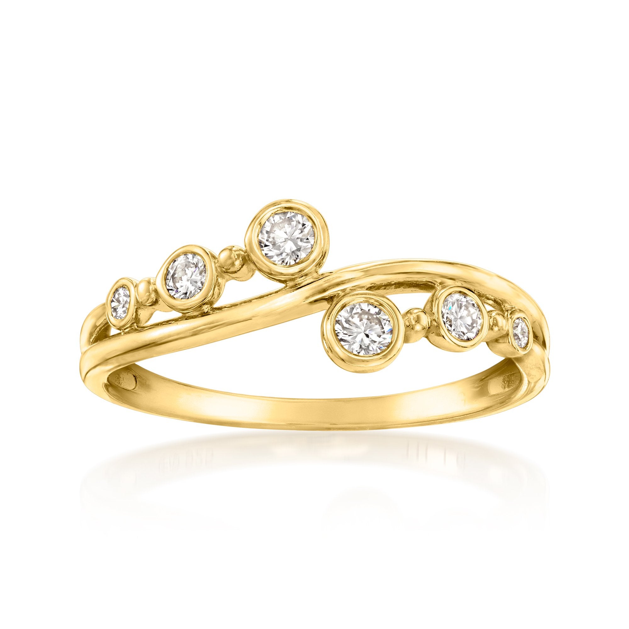 Кольцо Ross-Simons «Асимметричная волна» с выращенными в лаборатории бриллиантами из 18-каратного золота поверх стерлингового серебра Ross-Simons, белый
Кольцо Ross-Simons «Асимметричная волна» с выращенными в лаборатории бриллиантами из 18-каратного золота поверх стерлингового серебра Ross-Simons, белый