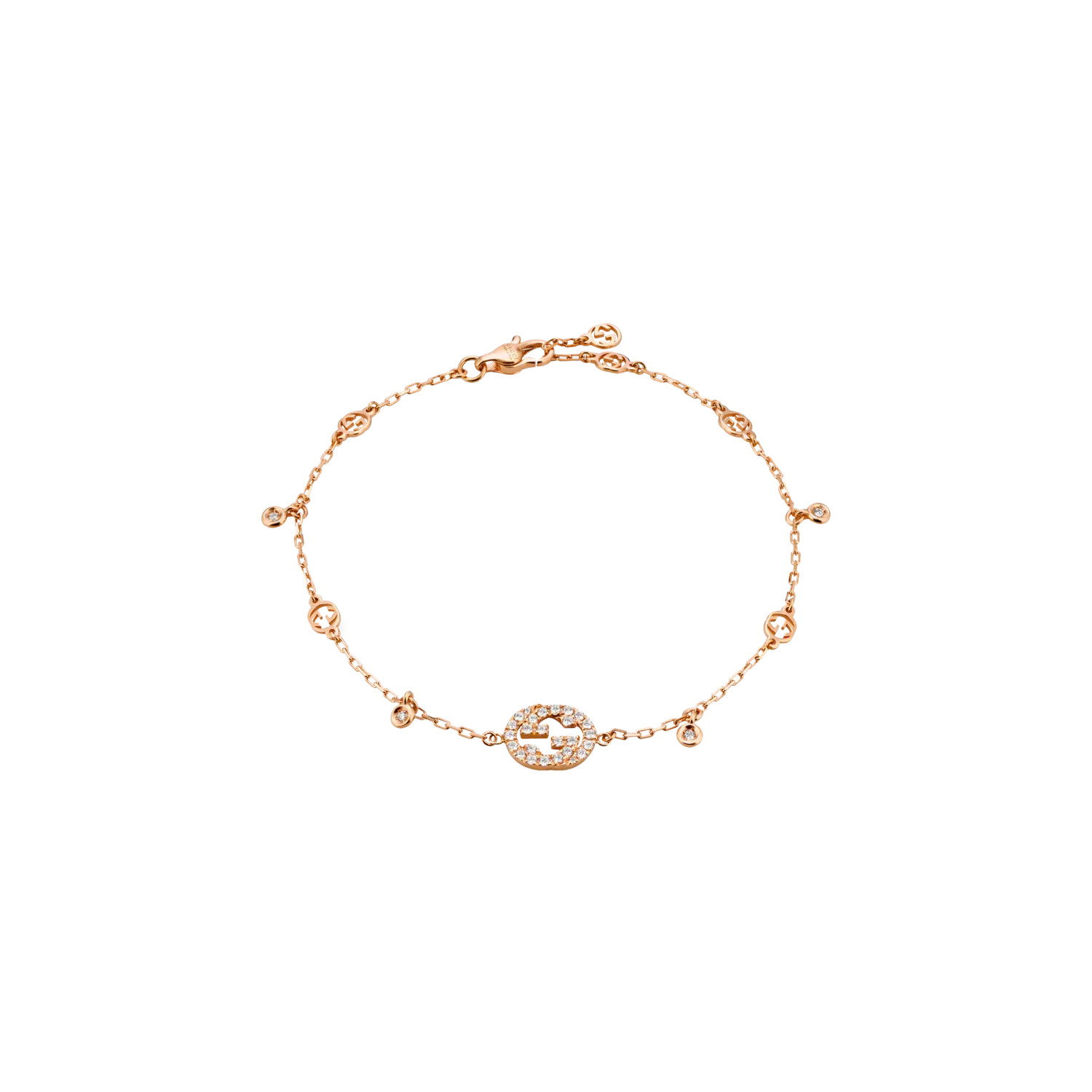 Браслет Gucci Interlocking из розового золота с бриллиантами
Браслет Gucci Interlocking из розового золота с бриллиантами