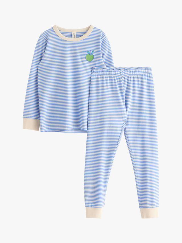 Детская пижама в яблочную полоску Lindex, светло-синий
Детская пижама в яблочную полоску Lindex, светло-синий