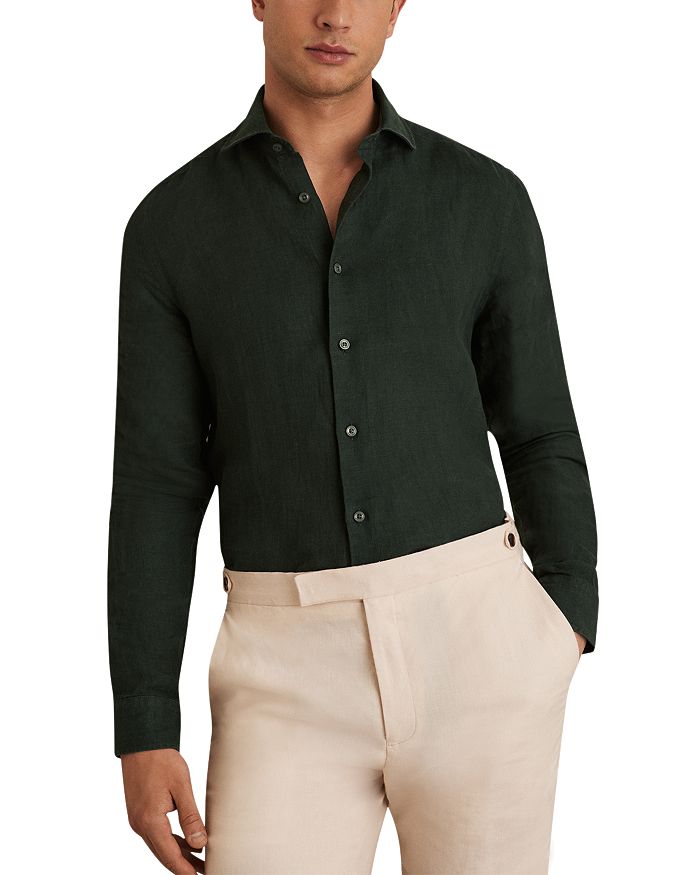 Рубашка с длинным рукавом и застежкой на пуговицы Ruban из льна REISS, зеленый
Рубашка с длинным рукавом и застежкой на пуговицы Ruban из льна REISS, зеленый