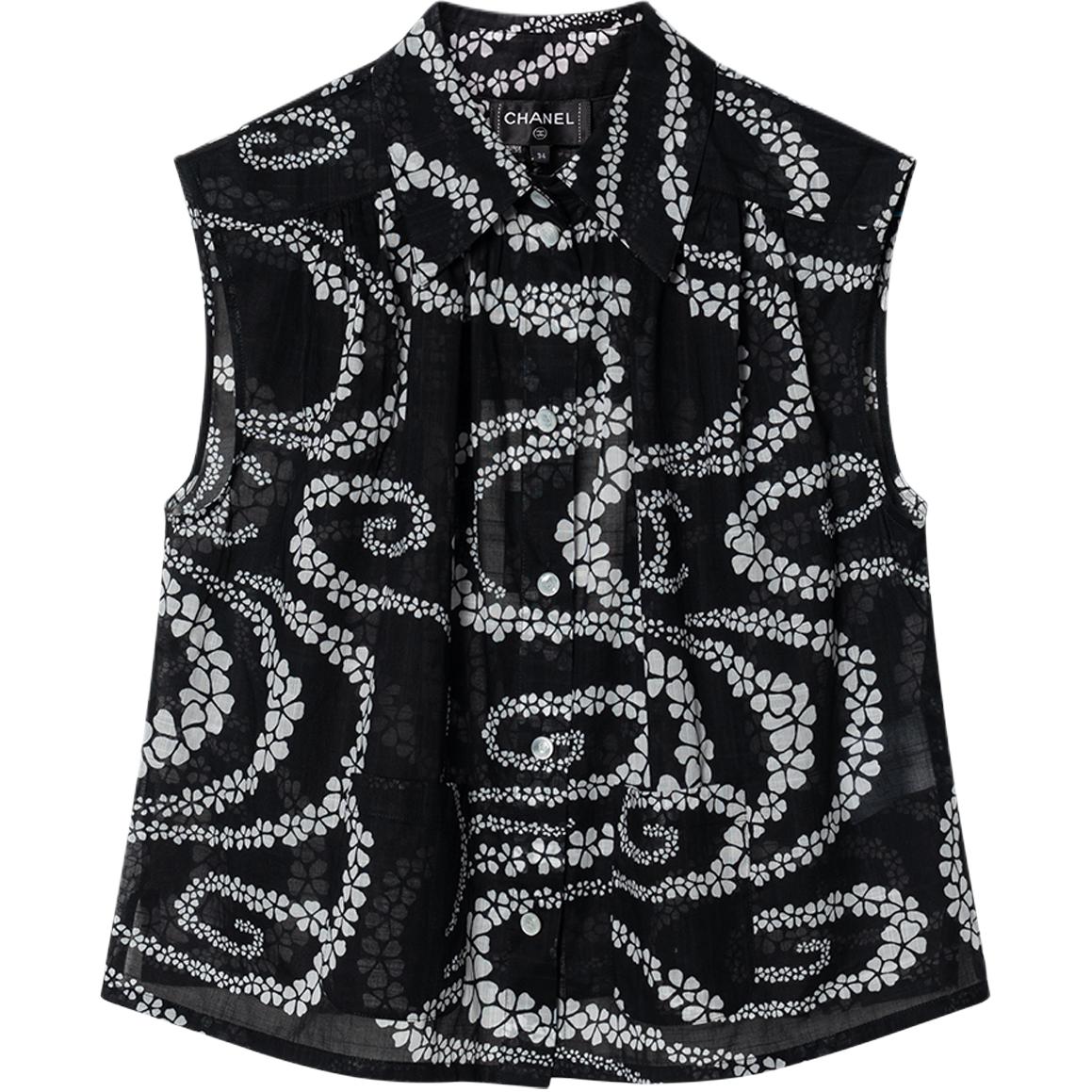 CHANEL Женская рубашка черно-белая
CHANEL Женская рубашка черно-белая